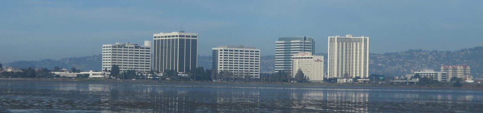 Emeryville skyline viewed across San Francisco Bay