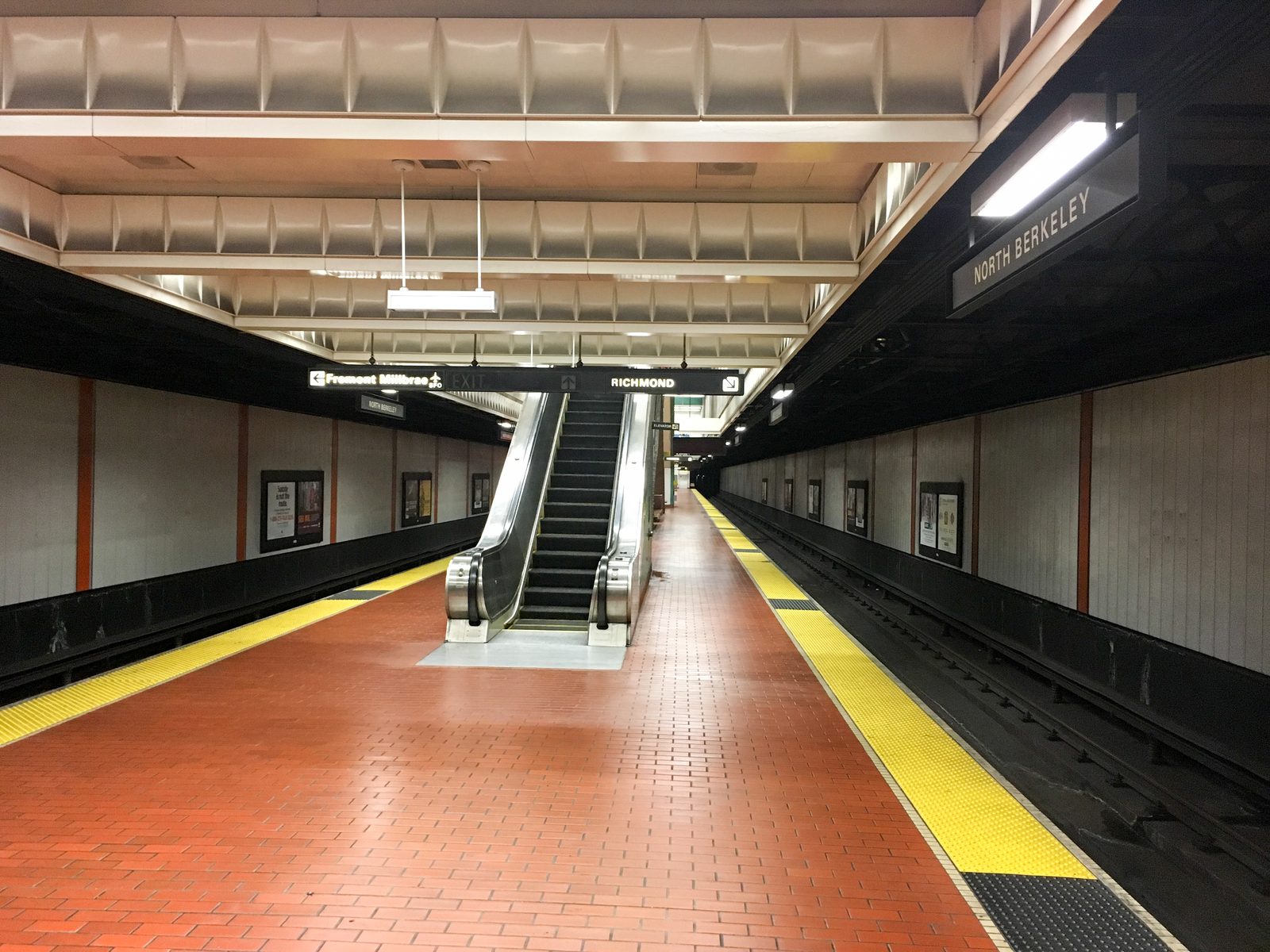 North Berkeley BART station entrance and escalator