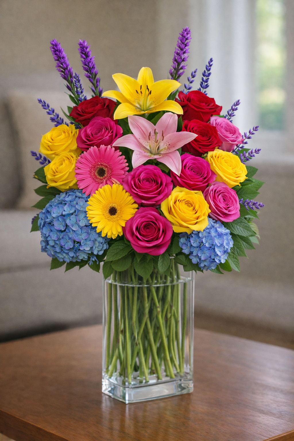 Radiant Joy Designer Arrangement (Complementing Design Container) - Exquisite presentation