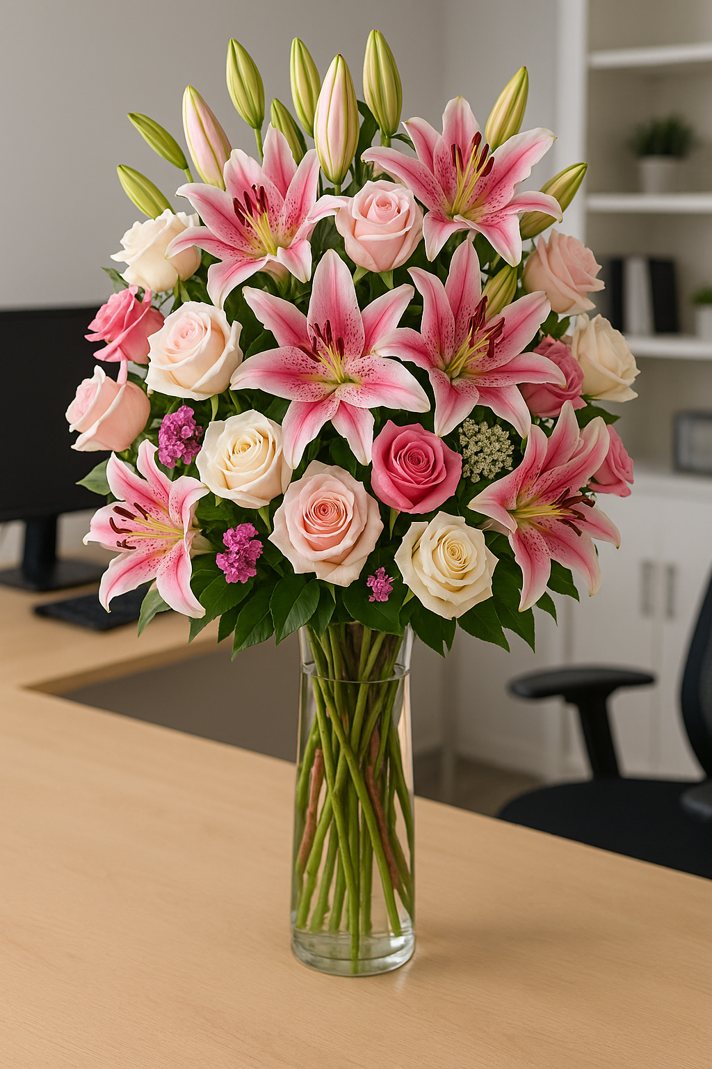 Elegant Tall Feminine Bouquet — Premium selection — BF-0140