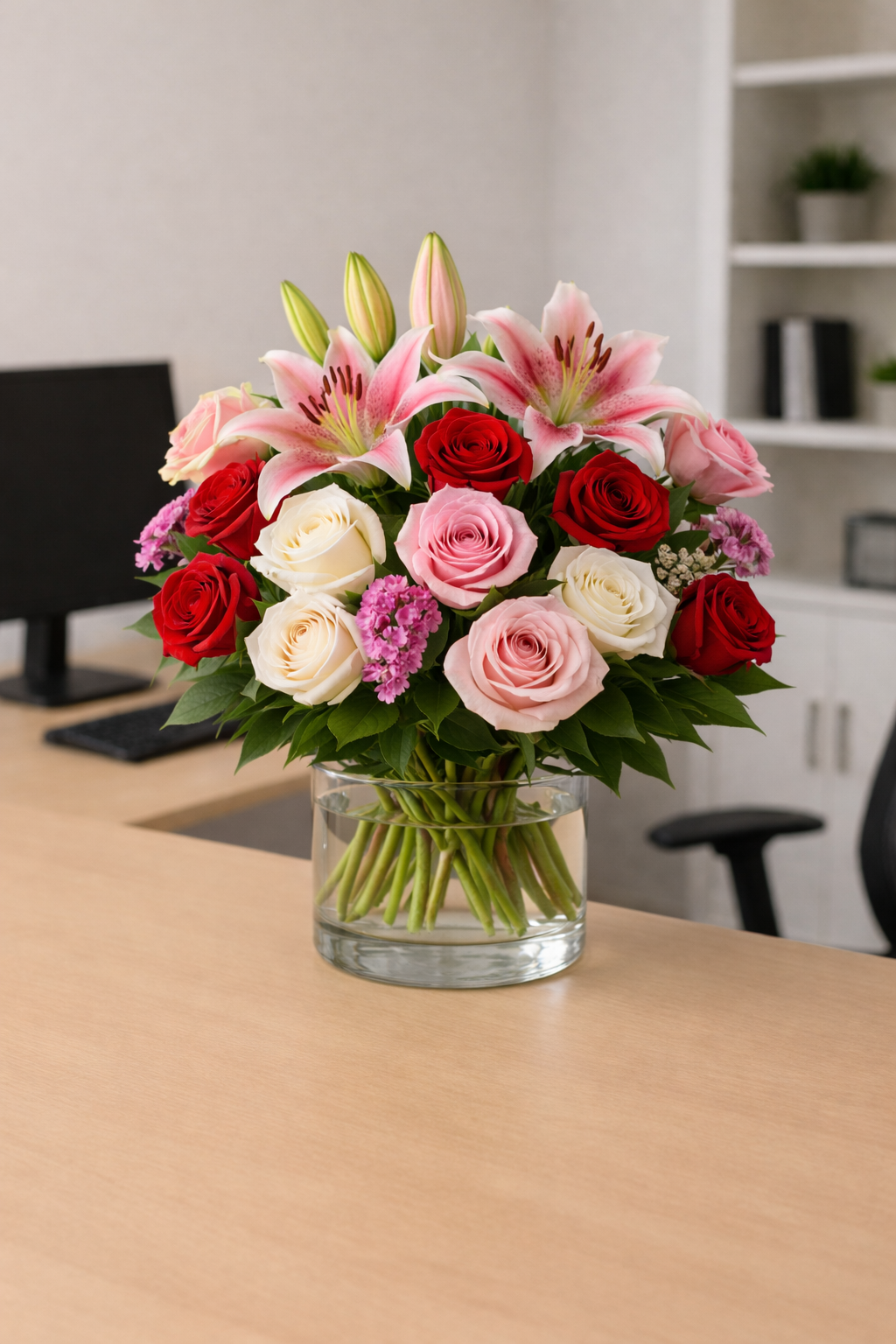 Elegant Tall Feminine Bouquet — Deluxe selection — BF-0140