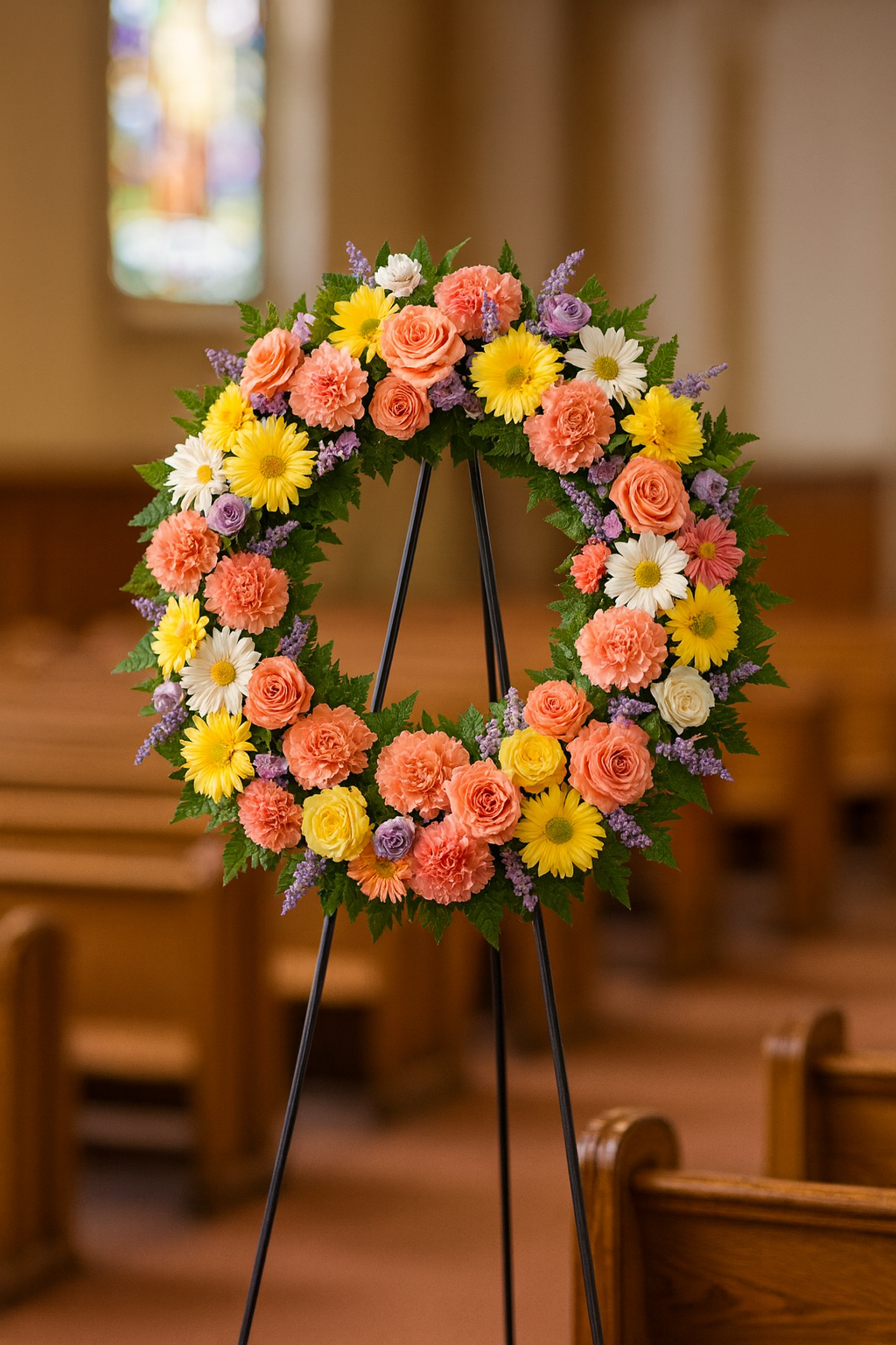 Sunlit Celebration Standing Wreath (Easel Display) — Exquisite selection — BF-0183