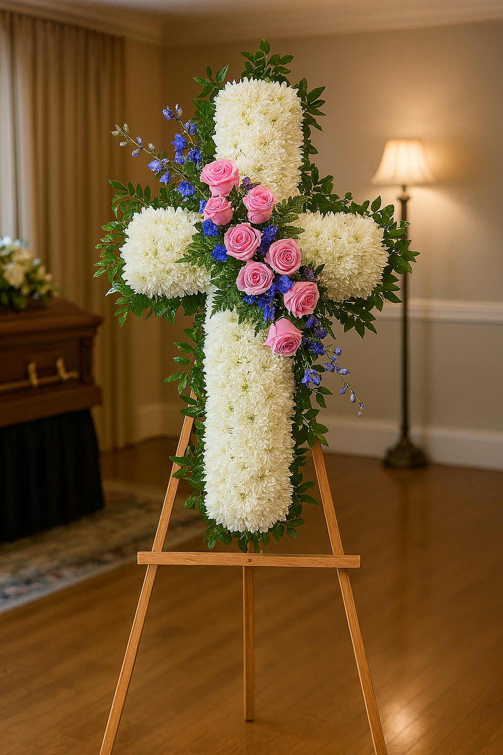 Standing Feminine Floral Cross — Exquisite selection — BF-0176