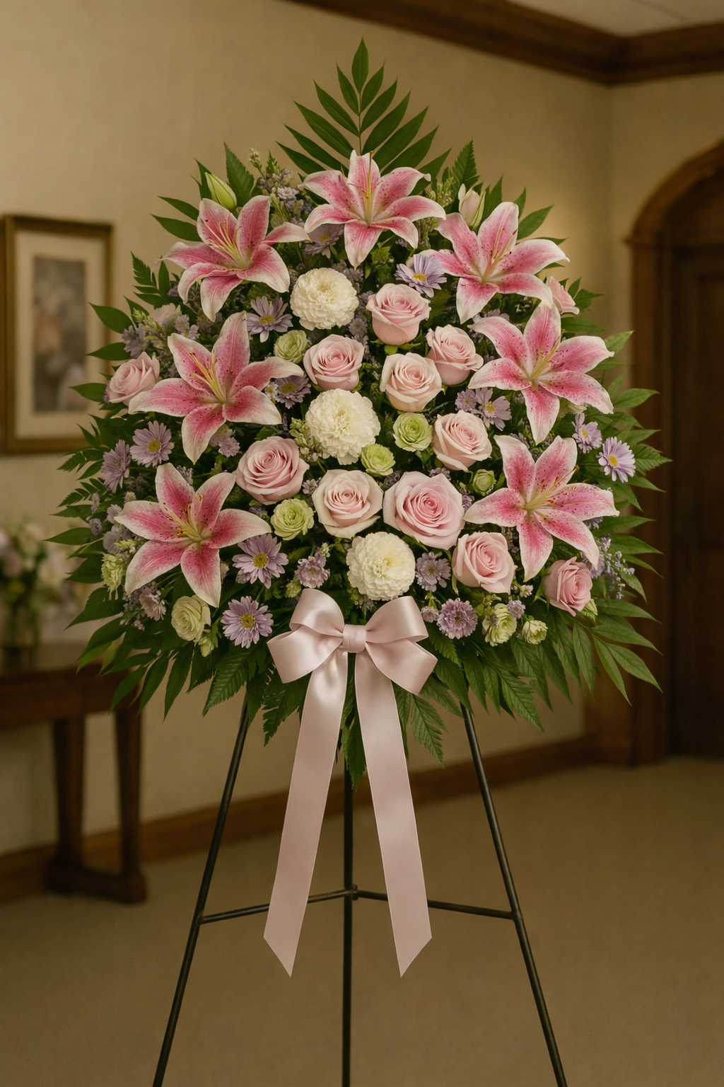 Elegant Feminine Half Standing Spray — Standard selection — BF-0132