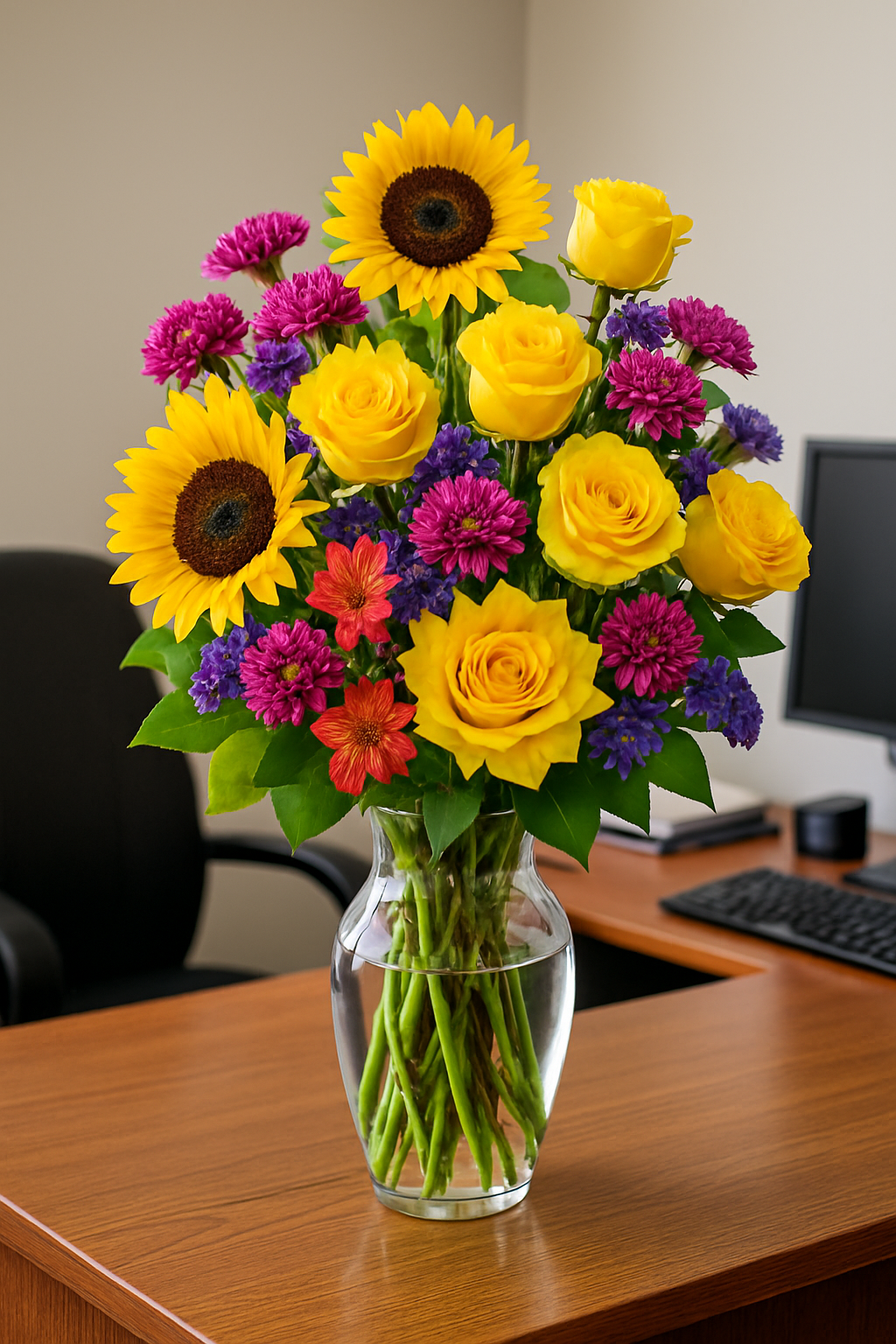 Sunny Smiles Mixed Bouquet — Premium selection — BF-0128