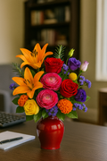 Cheerful Mixed Vase Arrangement — Deluxe selection — BF-0196