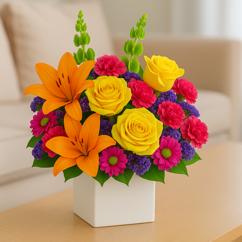 Bright & Happy Mixed Blooms — Deluxe selection — BF-0187