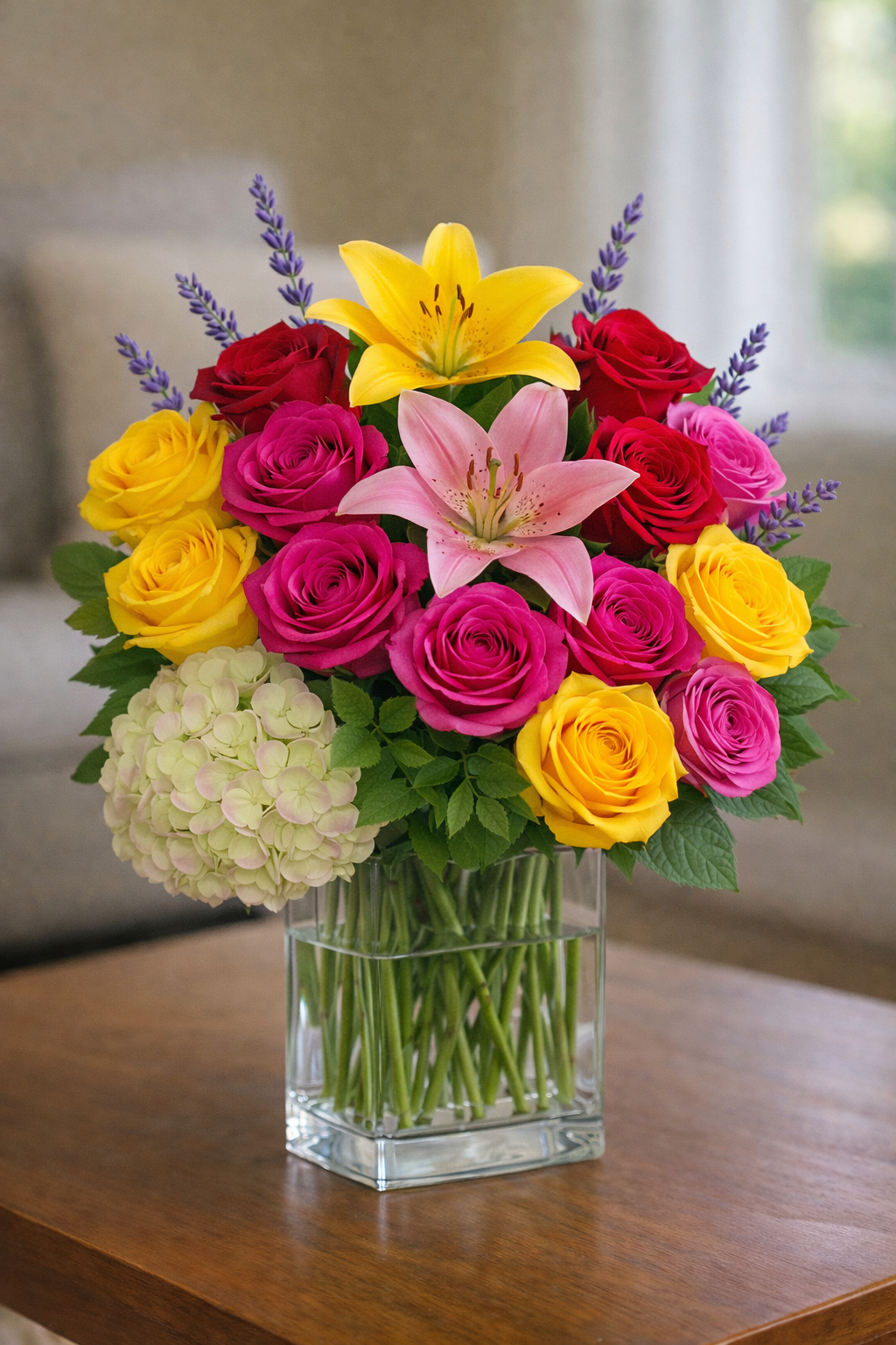 Radiant Joy Designer Arrangement (Complementing Design Container)