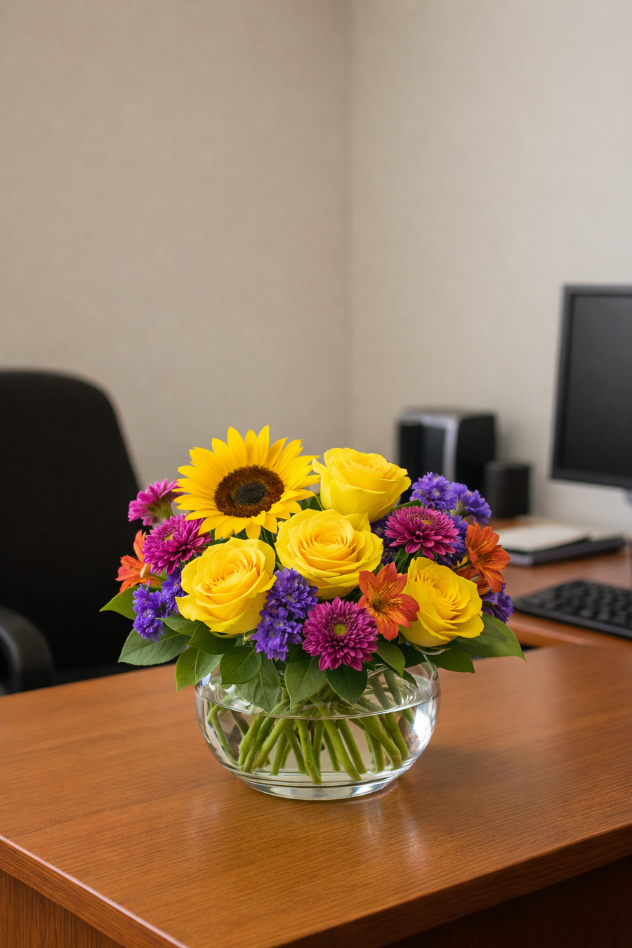 Sunny Smiles Mixed Bouquet — Deluxe