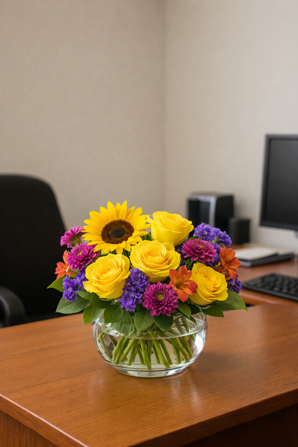 Sunny Smiles Mixed Bouquet — Deluxe selection — BF-0128