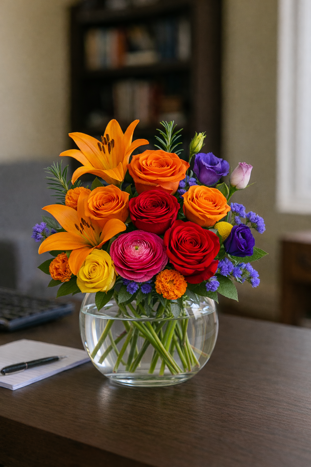 Cheerful Mixed Vase Arrangement — Premium selection — BF-0196