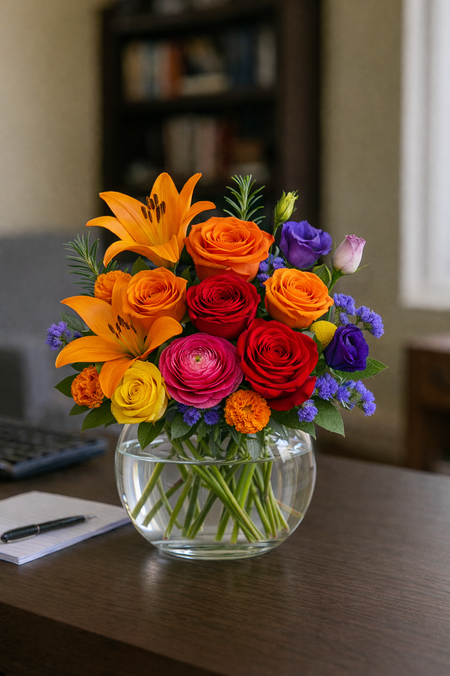 Cheerful Mixed Vase Arrangement — Premium