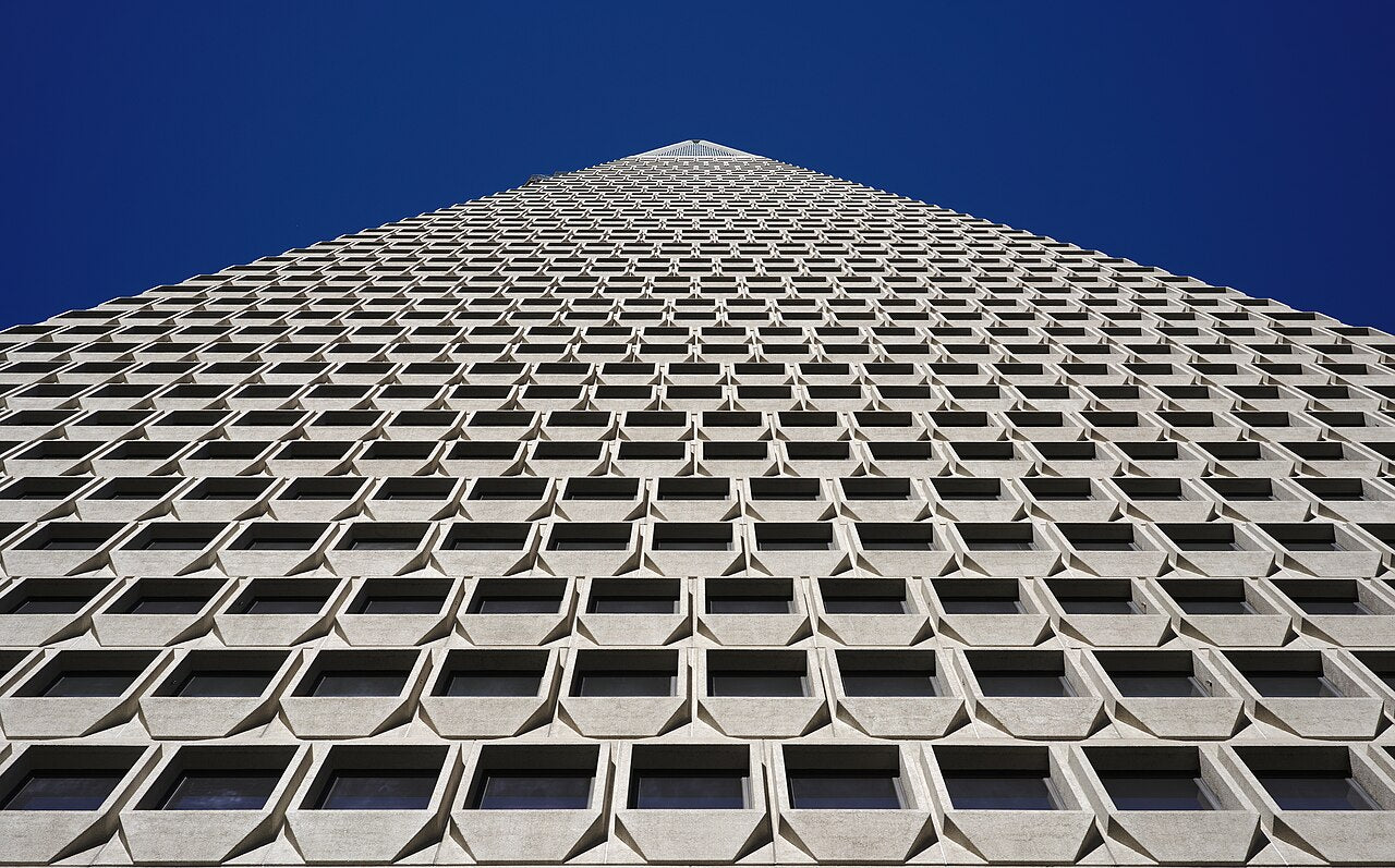 South face of the Transamerica Pyramid