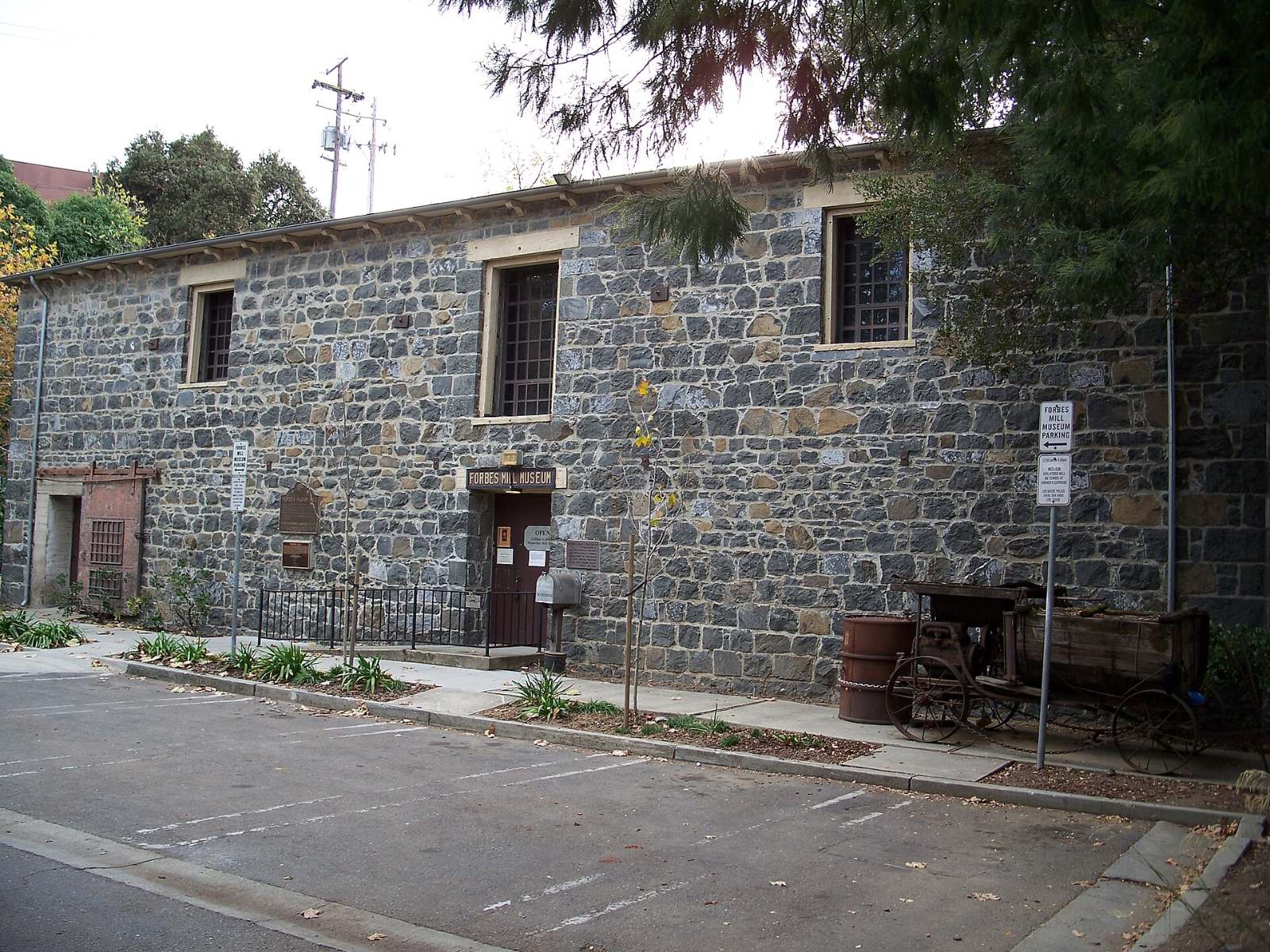 The stone Forbes Mill annex in Los Gatos