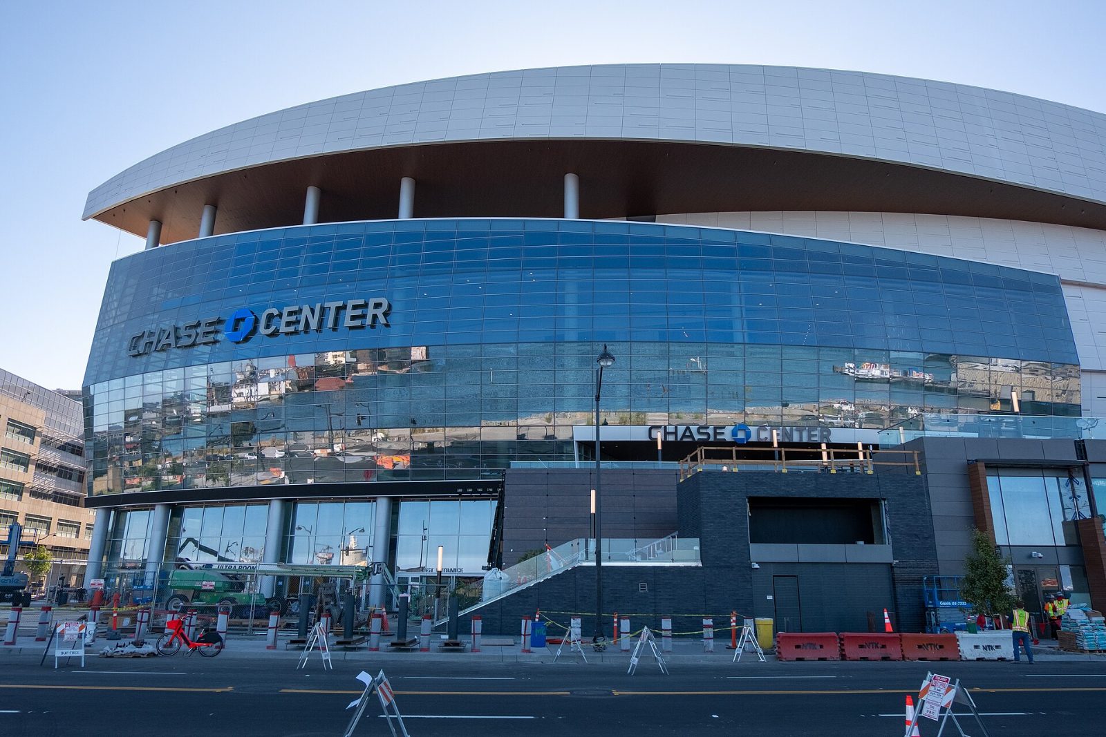 Chase Center arena and plaza in Mission Bay, San Francisco