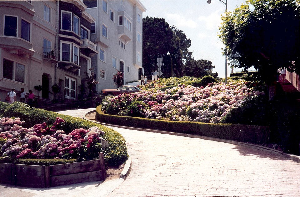 Lombard Street switchbacks on Russian Hill