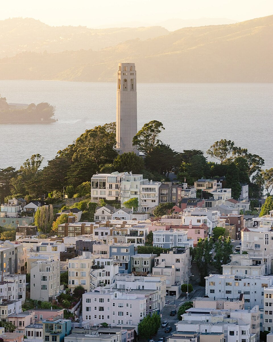 Coit Tower above Telegraph Hill