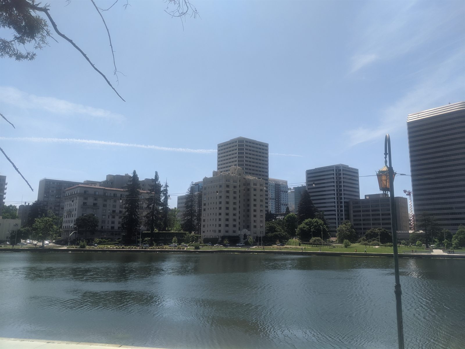 Downtown Oakland skyline seen across Lake Merritt