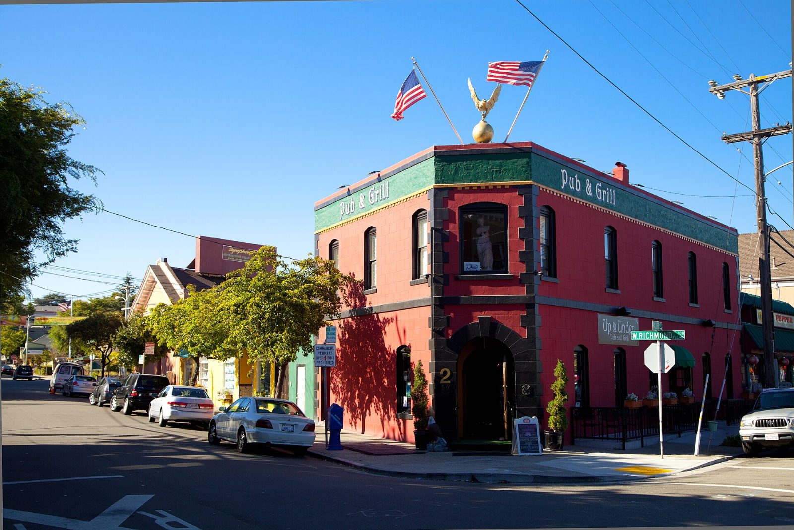 Historic buildings in downtown Point Richmond, California
