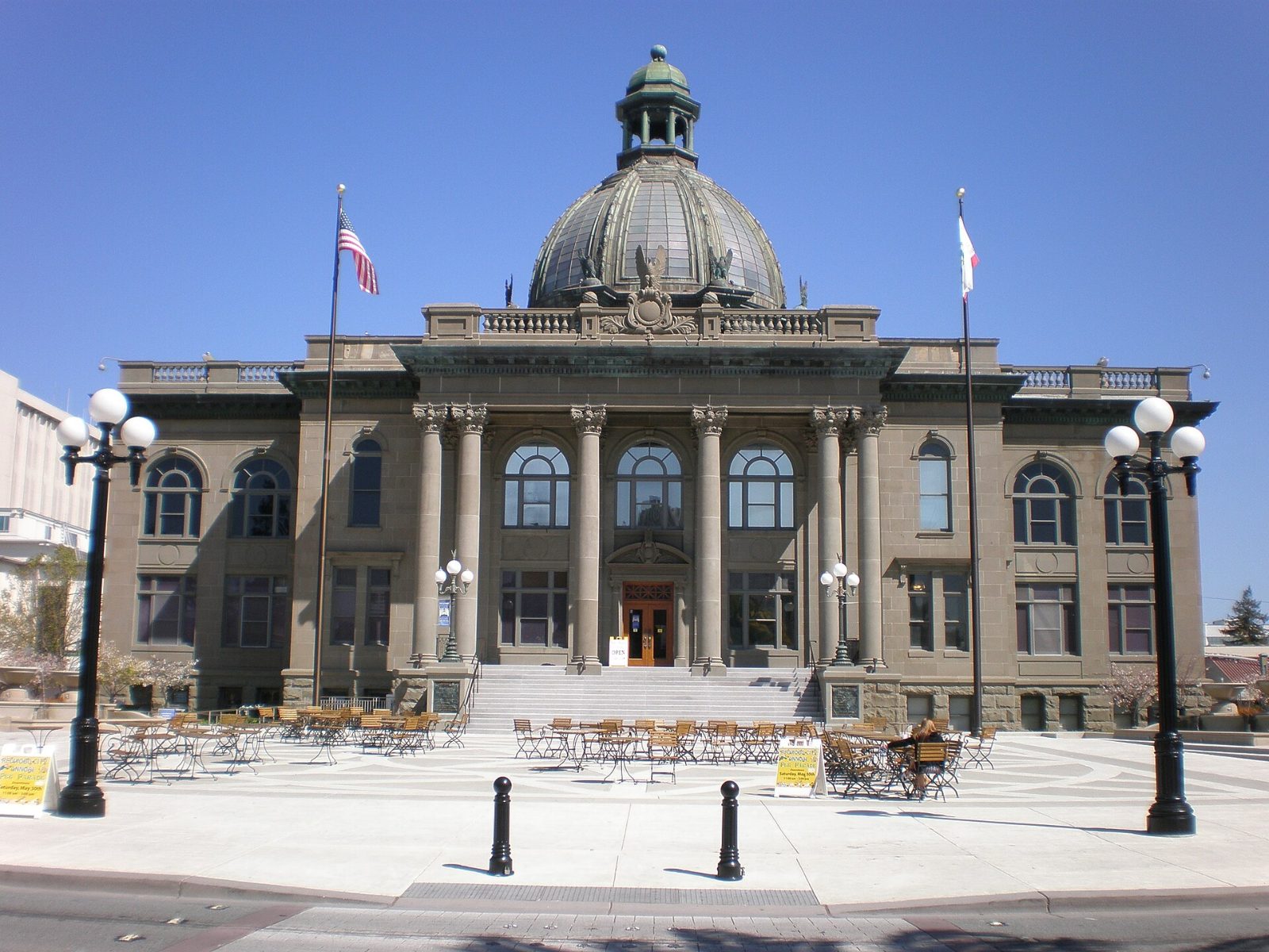 The domed 1910 San Mateo County courthouse, now the history museum, in Redwood City
