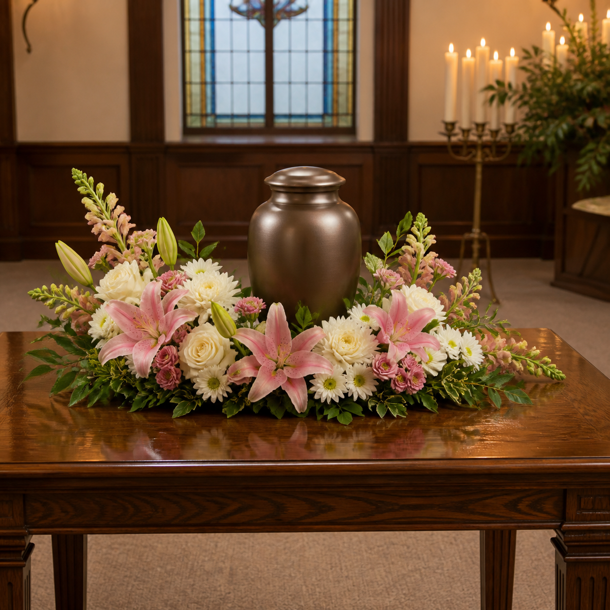 Blush Lily Memorial Embrace — Standard selection — BF-0048