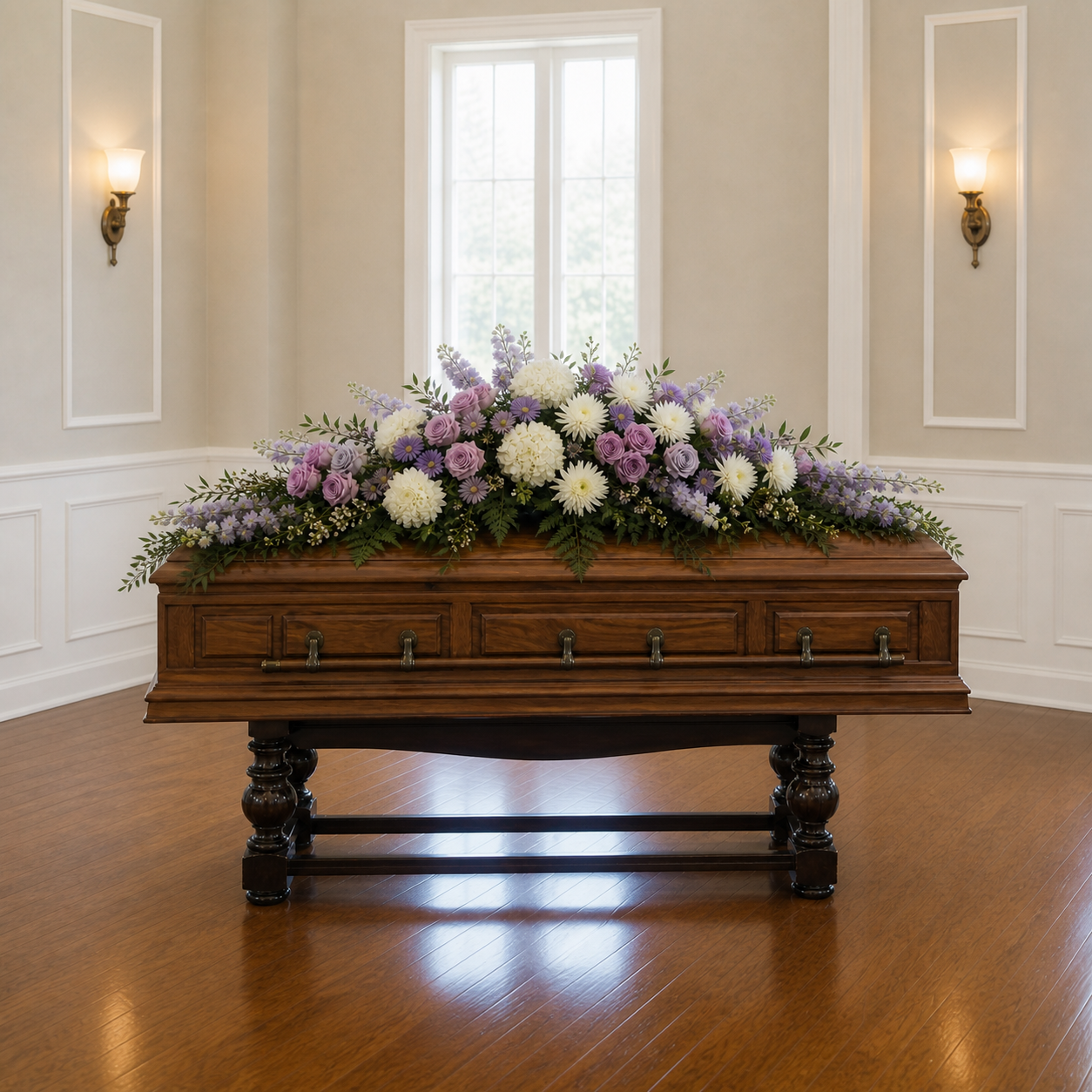 Lavender Meadow Casket Tribute — Standard selection — BF-0082