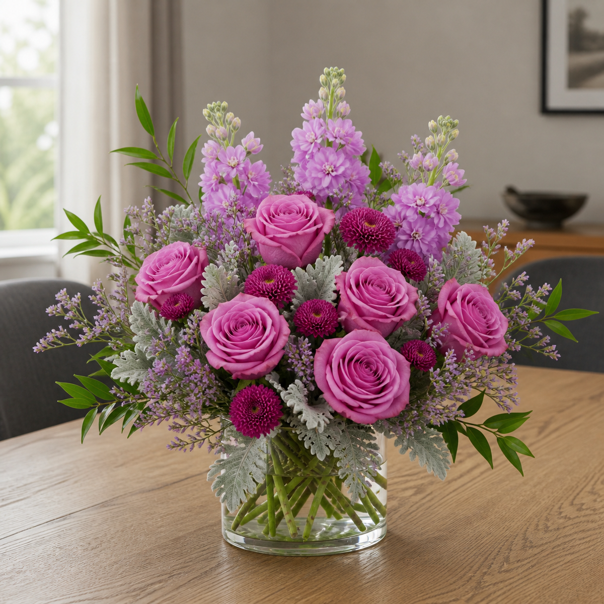 Mauve Silver Garden