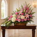 Blush Lily Chapel Basket — Standard selection — BF-0098
