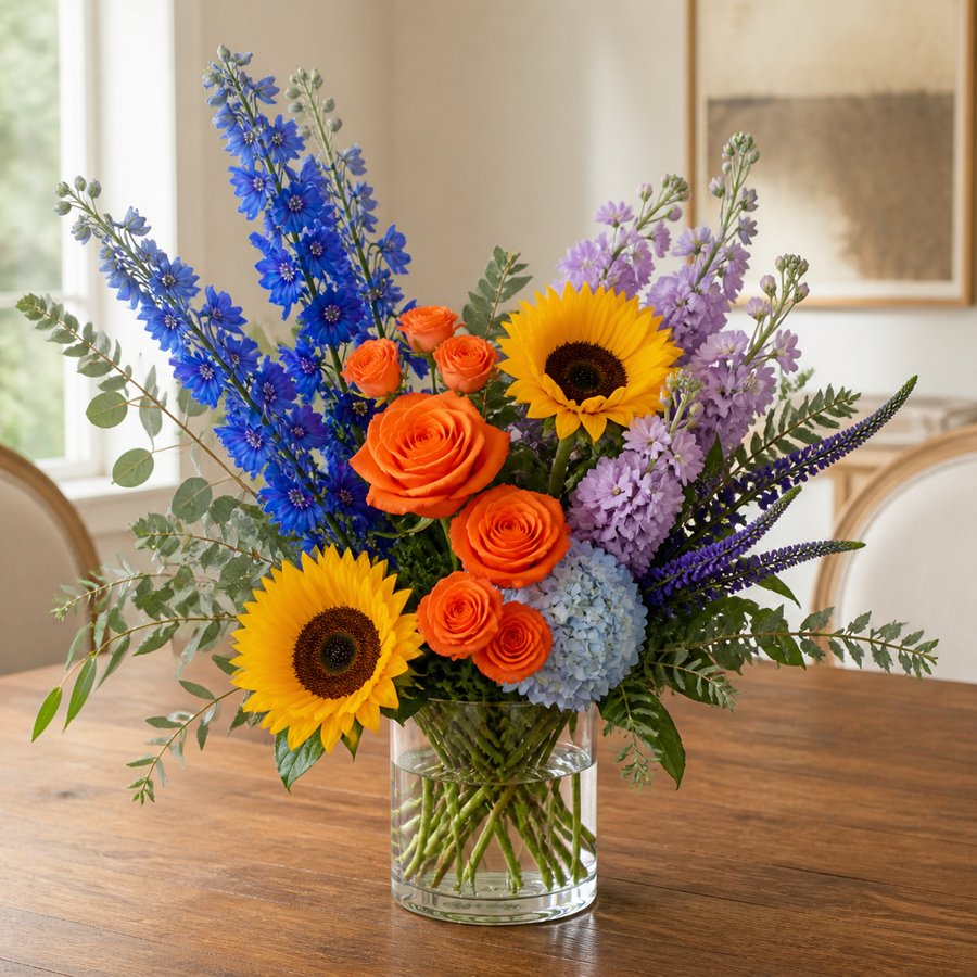 Cobalt Sunfire Meadow — Premium