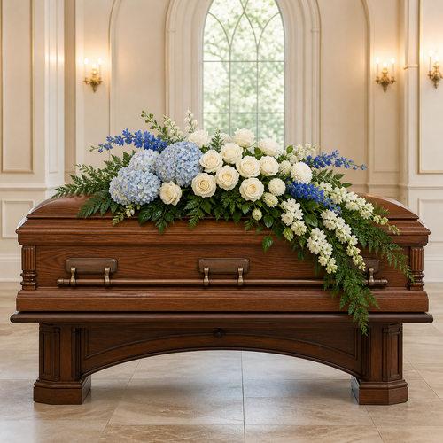 Azure Ivory Casket Serenity — Standard selection — BF-0106