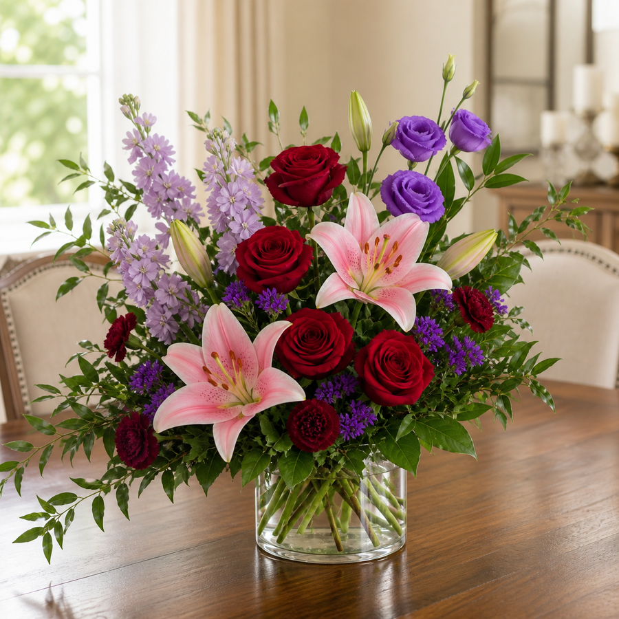 Crimson Lavender Lily Affair — Premium