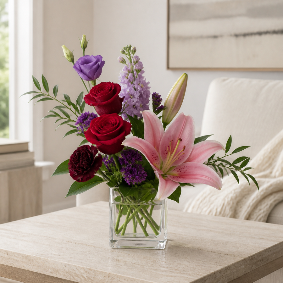 Crimson Lavender Lily Affair — Standard