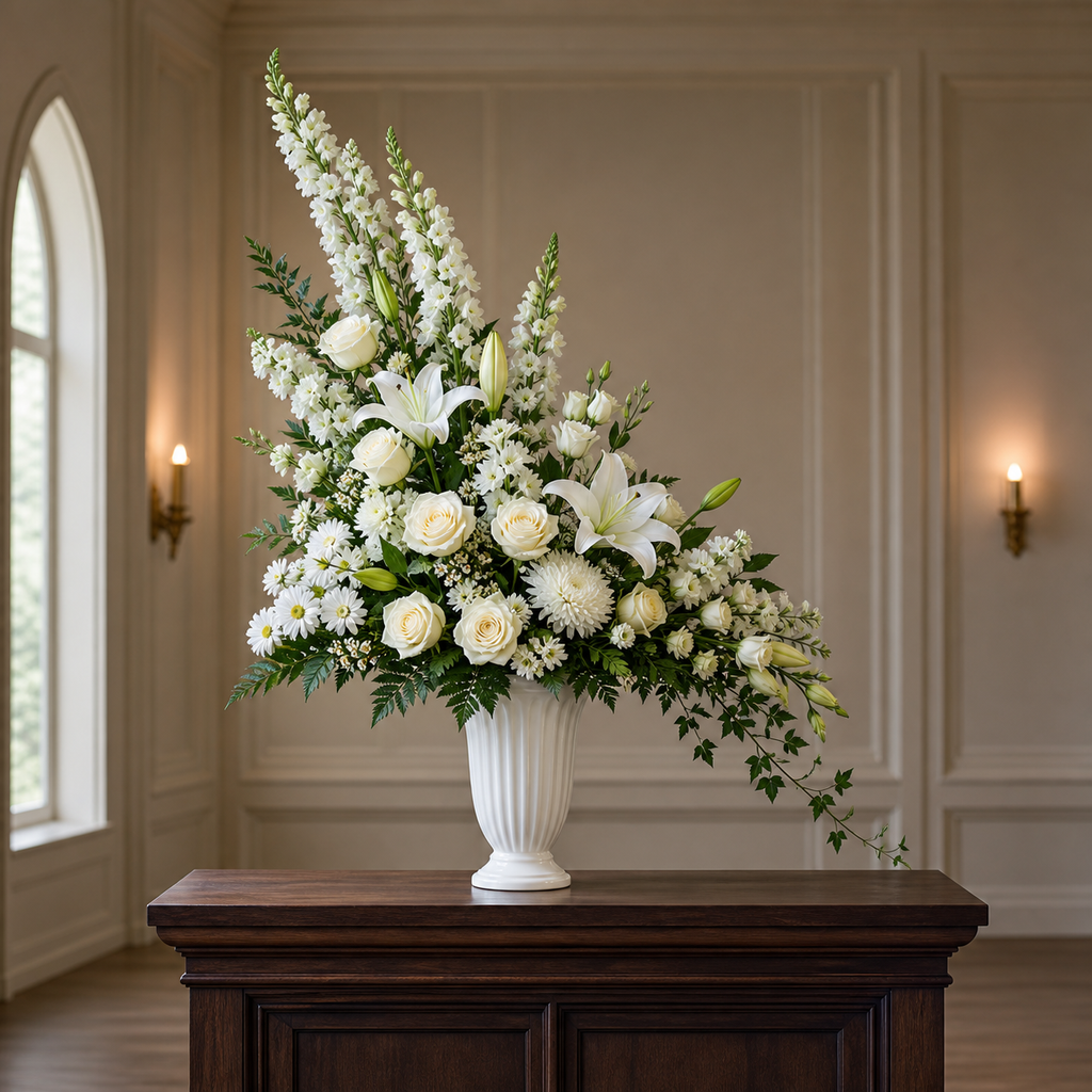 Ivory Lily Chapel Tribute - Standard selection - BF-0112