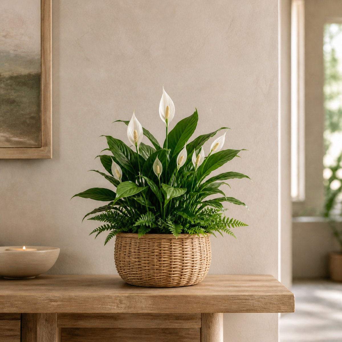Peace Lily and Green Garden — Standard selection — BF-0001
